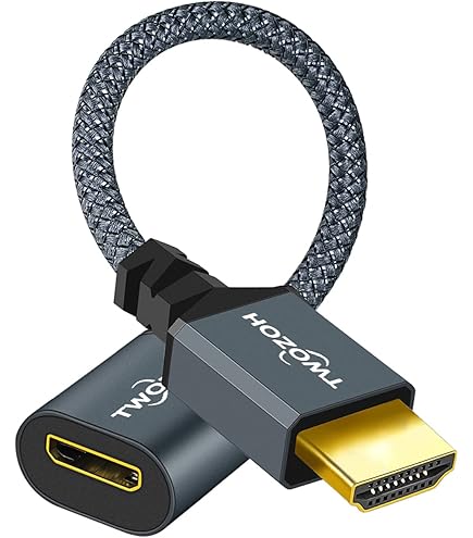 2 Pezzi Adattatore HDMI Maschio A Mini HDMI Femmina – Convertitore 4K Per Fotocamera, Tablet, Raspberry Pi – Placcato Oro