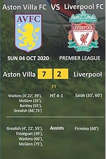 Aston Villa Fc Vs Liverpool Fc A Classic Notebook Or Journal Birthday Gift Or Christmas Present For Villa Fans A Book To Commemorate The Famous Villa Park 7 2 Scoreboard Caption