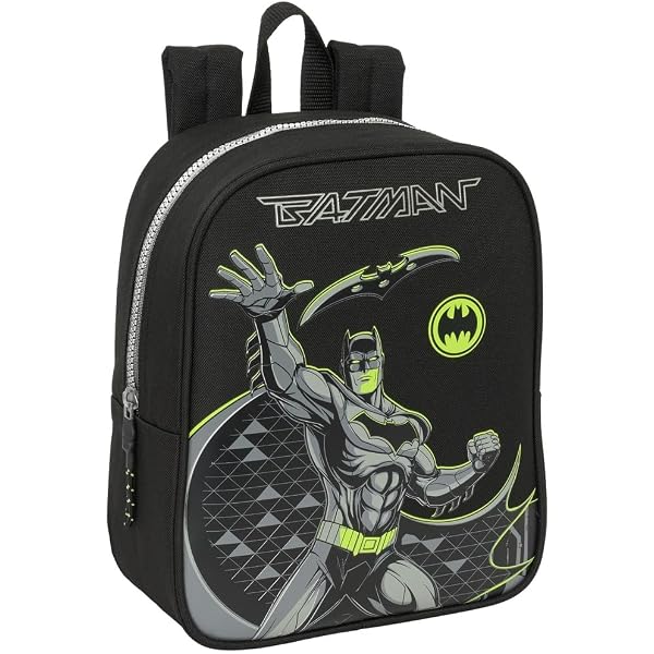 Batman Bat Chibi Frühstückstasche – Gelb, 20,5 X 26 X 10 Cm, Mit Schulterriemen, Geprägtem Design