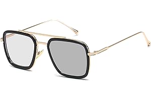 SHEEN KELLY Retro okulary przeciwsłoneczne kwadratowe okulary metalowe oprawki dla mężczyzn kobiet okulary