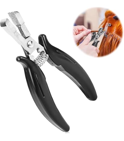 Haarverlängerungszange Für Mikroringperlen – Professionelles Werkzeug, Schwarz, Ergonomischer Griff