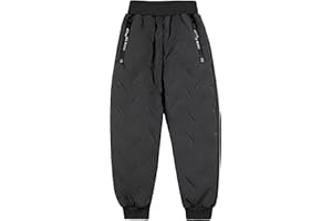 Panegy Bambini Inverno Pantaloni Caldi Ragazzi Ragazze Pile Pesante Antivento Termico Morbido Felpe Elastico Vita Campeggio All'aperto Isolato Jogging Bottoms 5-12 Anni