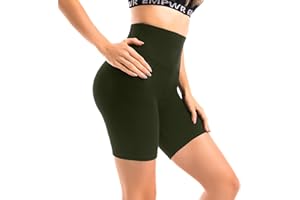 Walifrey Gym Shorts for Women High Waisted，Soft Black Biker Shorts Womens for Yoga Running Cycling