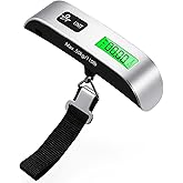 Blendura Pèse Bagages Numérique Portable, Balance Pèse Valise de Voyage Avec Fonction Tare, Capacité Max 50 kg/110lb pour Voy