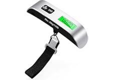 Blendura Luggage Scale, Digital Portable Luggage Weight Scale 110 lb/ 50KG, Hanging Suitcase Weigher for Travel, Suitcase Scale with Temperature Measurement Function Capacity Silver