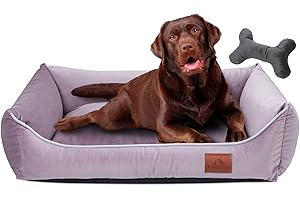 FUUFEE Lux Cama para Perros Grandes | 100x80 cm | Sofá Acogedor, Cómodo y Lavable con Funda Extraíble | Ideal para el Descanso y Relajación de Tu Mascota Grande