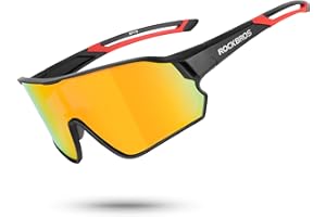 ROCKBROS Occhiali Ciclismo da Sole Polarizzati, Occhiali UV 400 Sportivi per Bici MTB, PC Lenti Polarizzate, Uomo Donna, Ultraleggeri