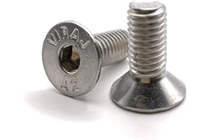 Vis M8x20 mm Tête Fraisée BTR en acier INOX A2 | Ø 8x20 mm - M8 x 20mm | FHC à 6 pans creux (clé allen) ISO 10642 / DIN 7991 | Vis inoxydable A2 (V2A/304) : LOT DE 10 Pcs - Premium Fixation