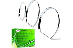 AKHAN-TUNING Akhan TR10VW03 - Chrom Tachoringe geeignet für VW Corrado, Passat 35i B4, T4,