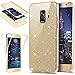 Produktbild HMTECH Galaxy A8 2018 Hülle Glitzer Bling Full-Body 360 Coverage Protective Front + Back Rundum Double Beidseitiger Durchsichtig Silikon TPU Schutzhülle für Galaxy A8 2018,Glitter Full TPU:Gold