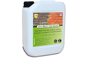 GUARD INDUSTRIE Anti M Guard® 24 - Para la destrucción radical de algas, líquenes y hongos - 5 litros (5 litros pueden tratar una superficie de unos 50 m2)