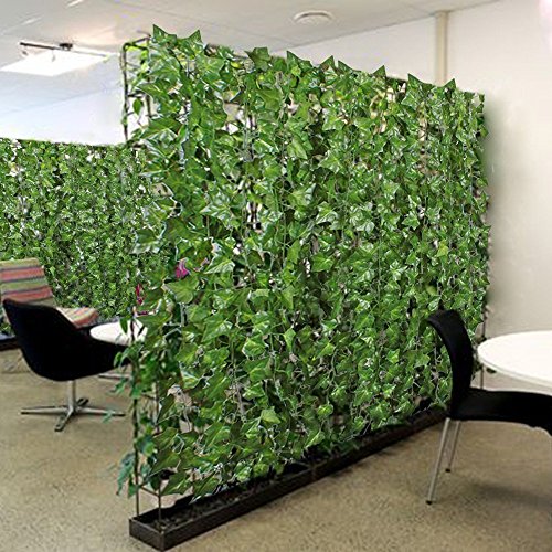 Fake Laub Girlande Blätter Dekoration Künstlicher Grün Efeu Reben Pflanzen für Haus Dekoration im Innen- und Außenbereich (6 Stück) - 2