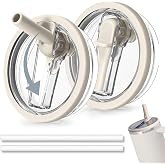 HEYIDAMAI Stanley Cup lid, 2 spare lids, for 40oz cup with 2 straws, reusable, leak-proof and dust-proof