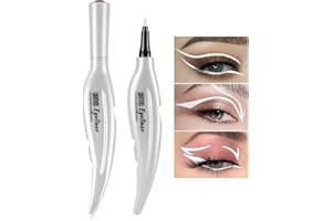 Beteligir Matte White Liquid Eyeliner, Waterproof Eye Liner Long Lasting Eye Brighten, Professional Highlighter White Eyeliner (White)