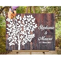 70x50 cm Hochzeitsbaum Wedding Tree von CritalPainting - Alternative Gästebuch - Fingerabdruck Leinwanddruck Fingerabdruck und Unterschrift auf Leinwand guest book