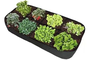 GENERIC Flower Grow Bags Beihaoer Large Fabric Raised Bed Garden Vegetable Plant Grow Bags Planting Container Bag Felt for Outdoor Indoor (Medium)