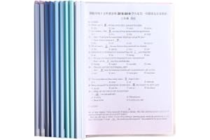 CERIOLL 10 Fogli A4 Copertine Per Rilegatura, Plastica A4 Rapporto Copertina, Cartella Di File Con Barra Scorrevole, A4 Copertina Per Report Con Clip, Plastica Documento Copertine Rilegatura Cartella Di File