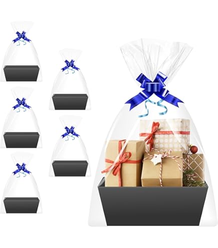 6 Weiße Geschenkkörbe Aus Pappe – 25x17x9 Cm, Mit Griffen, Ideal Zum Individuellen Befüllen