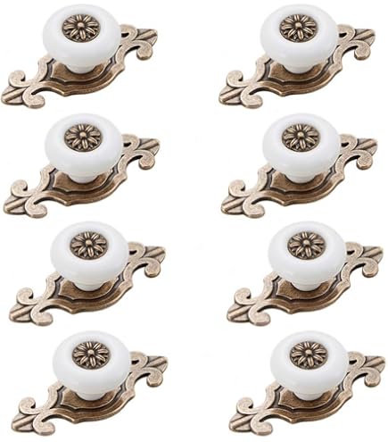 Pomelli Diametro 40 Mm G Decor - Pomelli In Ceramica, Stile Vintage Shabby Chic, Per Mobili E Porte Shabby Chic