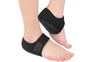 OFFTRTE Heel Cups, Anti-Slip Gel Heel Pads, Adjustable Heel Protectors Cushion for Heel Pain Relief for Men & Women (Small)