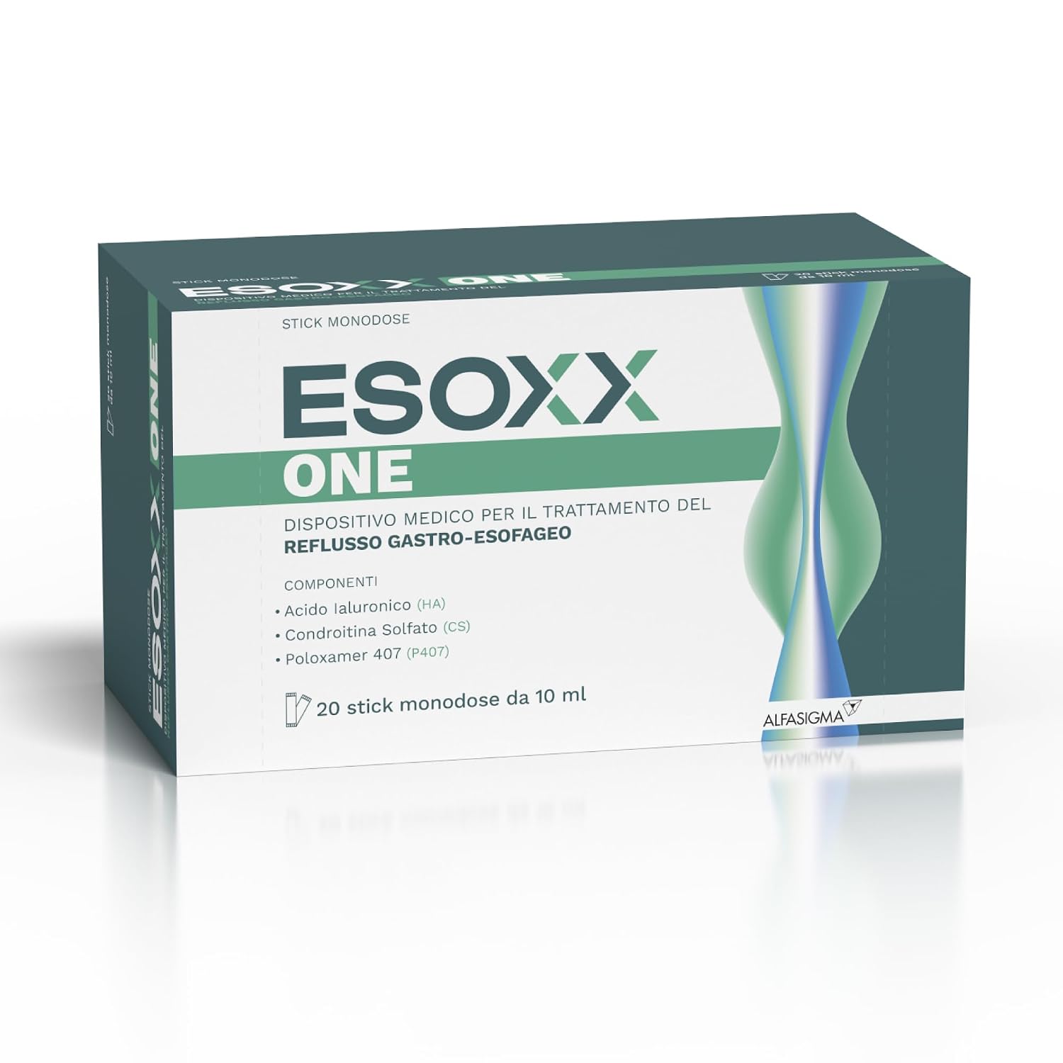 Esoxx One Dispositivo Medico - Reflusso Gastro-Esofageo 20 Bustine | Azione Meccanica, Riduce Rapidamente i Sintomi, Orosolubili