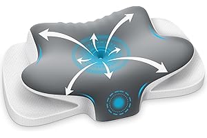 Ehomfory Nackenstützkissen Atmungsaktiv Memory Foam Kissen Nackenkissen Kopfkissen, Ergonomisch Seitenschläferkissen für Seiten, Rücken & Bauchschläfer