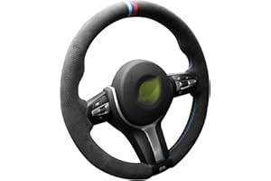 Alfanxi Coprivolante in alcantara cucito a mano per BMW F30 F31 F34 F10 F11 F07 F12 F13 X3 X4 X5 X6 F16 F20 F21 M135I 140I X1 X2 (strisce a 3 colori)