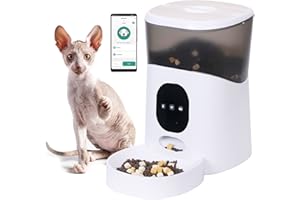Pawmate Automatic Cats Feeders,Cat Feeders Automatic Support Alexa,5L Cat Food Timer Dispenser with Bluetooth App Remote Control,Automatic Feeders for Dogs with Programmable Portion Control