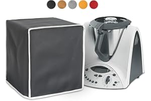 HOMELAY Funda protectora de calidad TOP compatible con Thermomix TM31 Fabricación artesanal en España. Material Polipiel antimanchas, antibacterias. Cubierta en colores (Antracita)