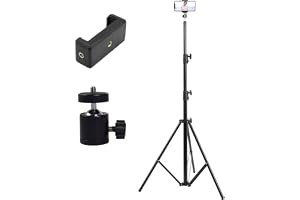 Casewilla Lightweight & Portable 7 Feet Aluminum Alloy Studio Light Stand for Videos Photo Tripod (Black, Supports Up to 10000 g)
