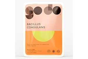 FITNESS HEALTH Bacillus Coagulans 500 Million CFU Live Probiotics - 120 Tablets - UK Made Vegan Digestive & Immune Support - Spore Based Gut Health - Plastic Free Compostable Pouch