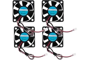 Rowiz 4pcs DC 12V 50mm (5cm) Case Fan High Speed Brushless Cooling Fan Quiet CPU Cooler Heat Sink for Printer TV Box Router, 50×50×15mm