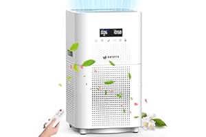 DAYETTE Luftreiniger Allergiker für Raumluftreiniger große Räume, CADR 400m³/h für 160㎡, Hepa-Filter, Luftfilter für Gerüche, Schimmel, Staub, Tierhaare mit 22dB Schlafmodus für Raucherzimmer
