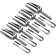 10PCS Tongs and Scoop Set, 5PCS Sweet Tongs and 5 Ice Scoops for Pick and Mix, Metal Serving Tongs Cookie Scoop for Bar Ice Bucket Kitchen Wedding Party Buffet