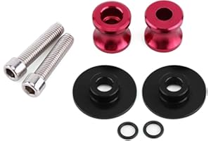 ‎QIILU Motorrad, Qiilu 2 STÜCKE 6/8/10mm CNC Hinteren Stand Schwinge Spool Sliders Stehen Schwinge Bobbins(10mm-Rot)