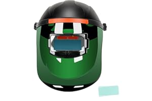 ACELEY Máscara de soldadura con energía solar, oscurecimiento automático, casco de soldadura automático que protege los ojos con 10 almohadillas, máscara solar automática con protección UV para trabajos de