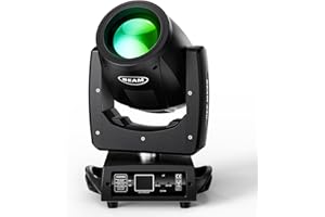 KRIDERISH Teste Mobili 7R 230W Moving Head 16 Prismi DMX512 Luci Discoteca 6/20ch Palcoscenico Lampada A Spot Beam 15 Gobos 14 Colori Effetto Arcobaleno Per Discoteche, Club, Bar E Dj Set，Inventario Tedesco