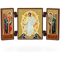 Icona Di Gesù In Legno - Artigianale, Greca Ortodossa, 9x7 Cm - Foto 13