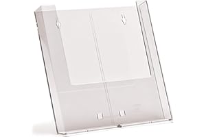 taymar Brochure Holder, Wall Brochure Holder, DIN A4, Transparent