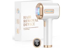 Haarlosy IPL Laser Hair Removal Device - Painless and 3X Faster with IGBT, at Home Hair Remover for Women and Men, Lasting Results for Upper Lip, Bikini Line, Armpits and Body, Auto and Manual Modes