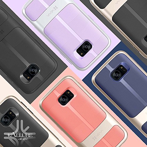 Samsung Galaxy S7 Edge Funda  Vena  vAllure  marco de parachoques  Prueba de choque  Guardia de las esquinas   Agarre fuerte h  brido de la cubierta  ultra delgada para Samsung Galaxy S7 Edge  Oro   Negro 