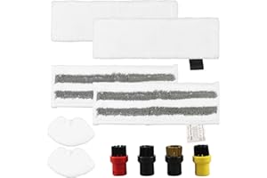 Getyjoe Juego de 10 Microfibra Limpiador de Vapor paño de Limpieza de Reemplazo Fregona Compatibles con Limpiadores de Vapor Kärcher Easyfix SC1/SC2/SC3/SC4/SC5/SV7