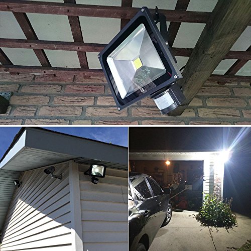 LE 30W Fluter mit Bewegungsmelder ersatzt 75W HPS 2100lm Strahler Kaltweiß IP65 Wasserdicht sensor außenleuchten led Flutlicht Scheinwerfer Außenleuchten - 7