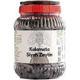 EGEYE D&Ouml;N&Uuml;Ş &Ccedil;ok Az Tuzlu Kalamata İri Boy Kuru Sele Siyah Zeytin (Palamut-Jumbo-Extra Boy Eşek Zeytin) - 1 Kg.