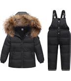 Habit De Neige Deux Pièces Fille - Doudoune Hiver Capuche + Pantalon Ski, 18-24 Mois Vert