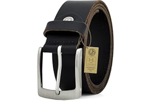 LINDENMANN Leder-Gürtel Herren 40 mm breit, Gürtel Herren Vollrindleder schwarz