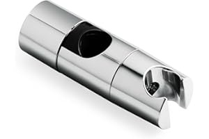 OFFO Soporte Ducha,Soporte de Ducha 19-25 mm de diámetro ajustable,Soporte Alcachofa Ducha para barra de empuje ajustable,Soporte de Ducha Pared deslizante de repuesto para baño,Cromo