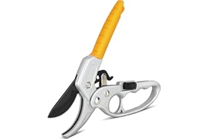 Milifox Secateur de Jardin Professionnel - économie de Force,Sécateur avec Boucle de Ceinture de Sécurité,Coupe Facile