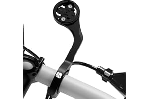 BIBERAXLE Out Front Mount for Garmin Edge Explore, Lightweight Aluminum Alloy Bicycle GPS Computer Mounts, Flashlight and Action Camera Extended Install, Combo Compatible with Bryton, Wahoo, and CATEYE Black