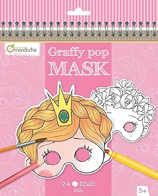 Avenue Mandarine Decopatch - GY021O - Avenue Mandarine - Coloriage masque -Graffy Pop Mask - Fille
